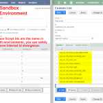 Custom List illustrating matching script ids