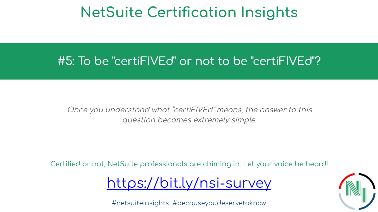 to be certiFIVEd or not to to certiFIVEd
