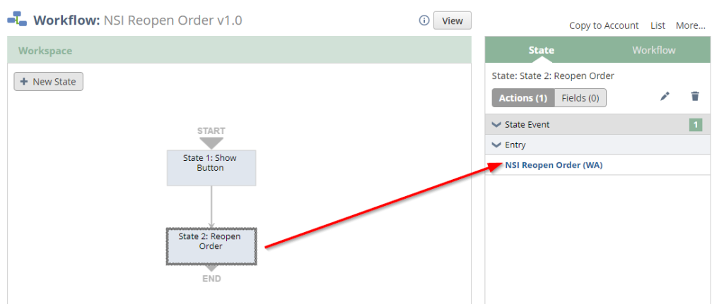 Close Button Workflow State 2