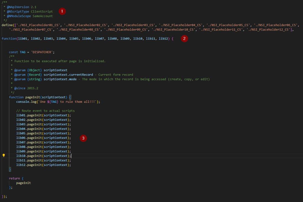 Sample dispatcher script implementation