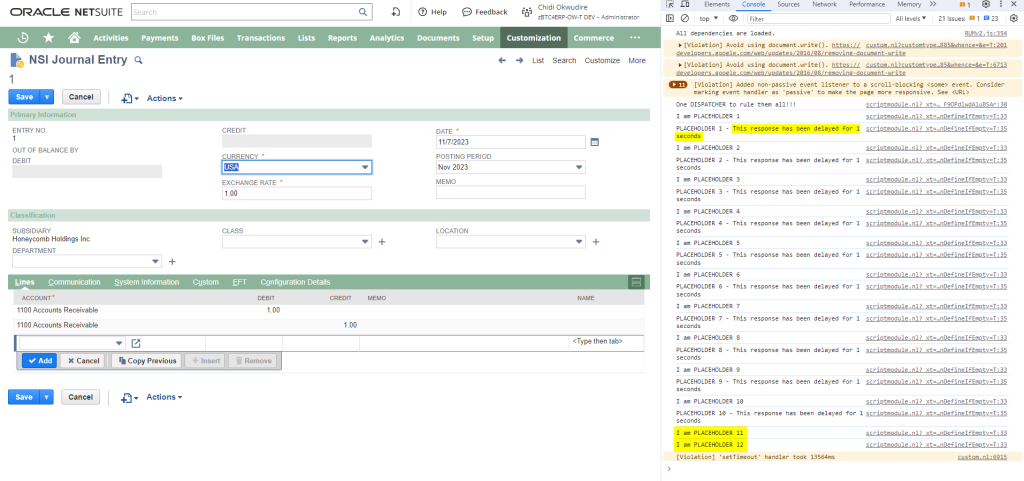 NSI Dispatcher Script Logs Showing Delays